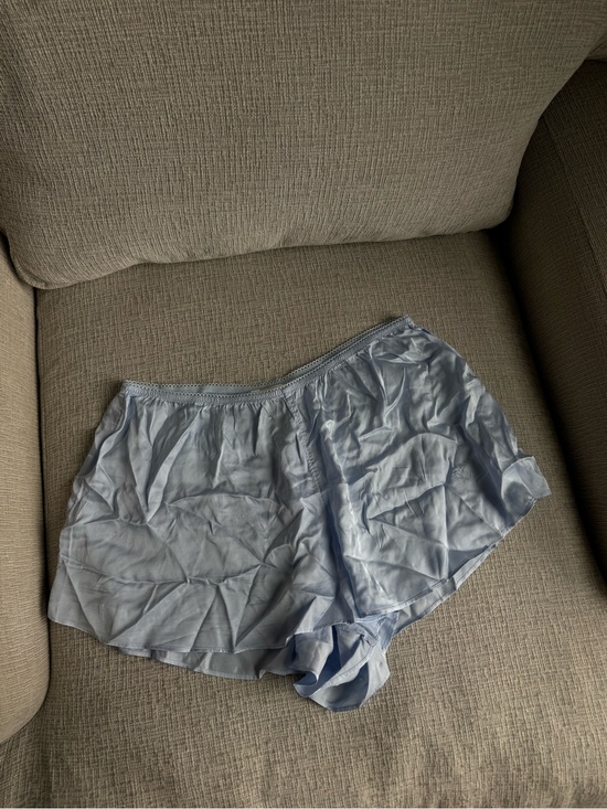 aerie Pants - aerie Light Blue Satin Lounge Shorts
